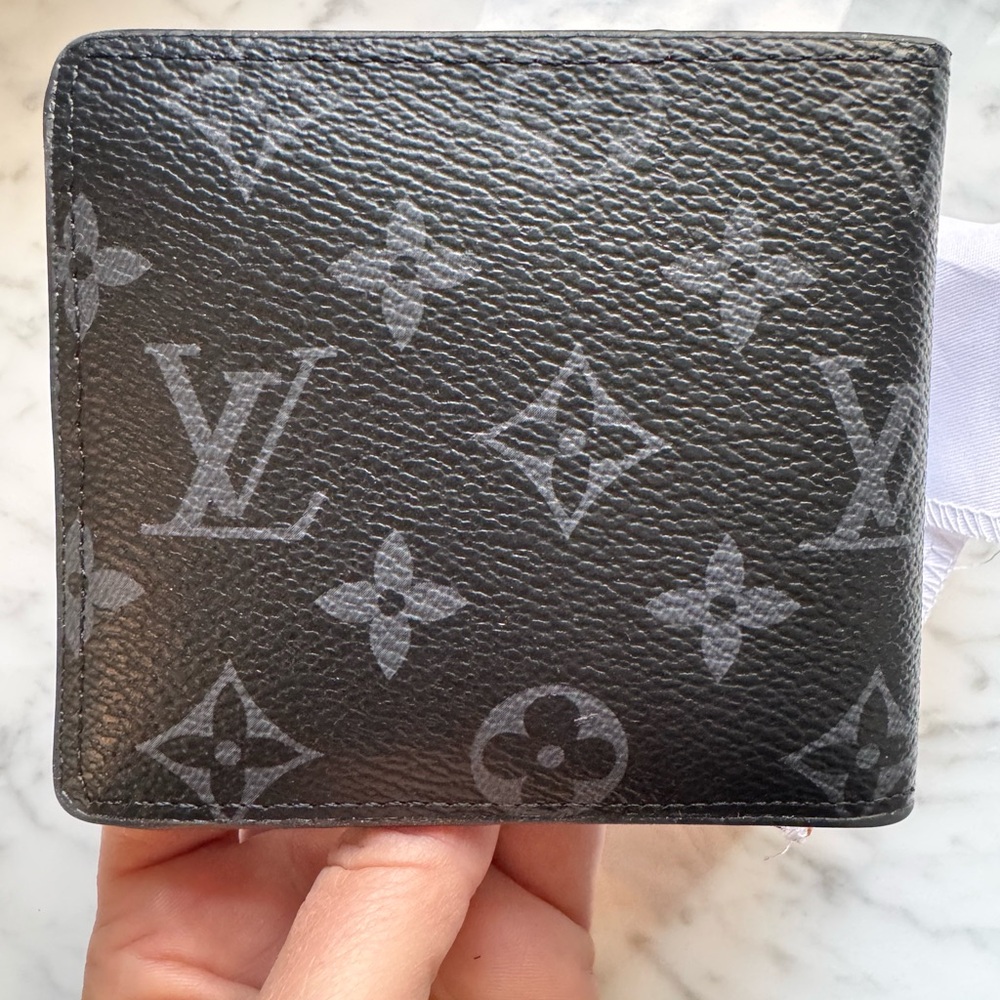 Source Unknown Monogram Black Card Holder - image 4